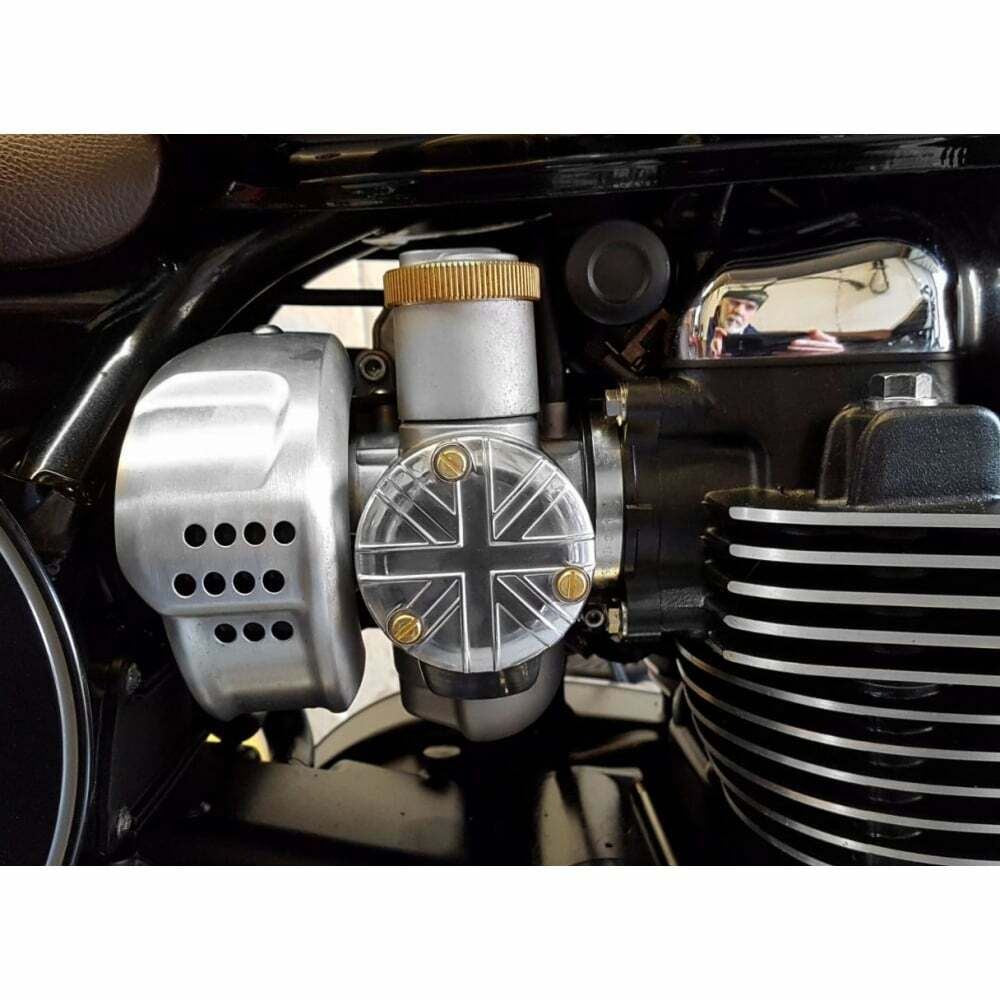 MOTONE TPS CARB THROTTLE BODY COVER X2 TRIUMPH BONNEVILLE THRUXTON BOBBER