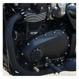 MOTONE CLUTCH ENGINE COVER RIBBED BLACK TRIUMPH BONNEVILLE BOBBER SPEED TWIN ETC