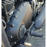 MOTONE CLUTCH ENGINE COVER RIBBED BLACK TRIUMPH BONNEVILLE BOBBER SPEED TWIN ETC