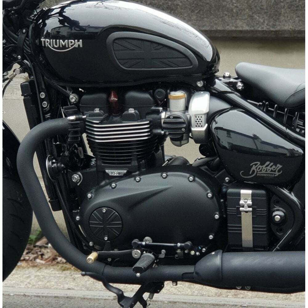 Motone Clutch Engine Cover Union Jack Black Triumph Bonneville Bobber Speed Twin