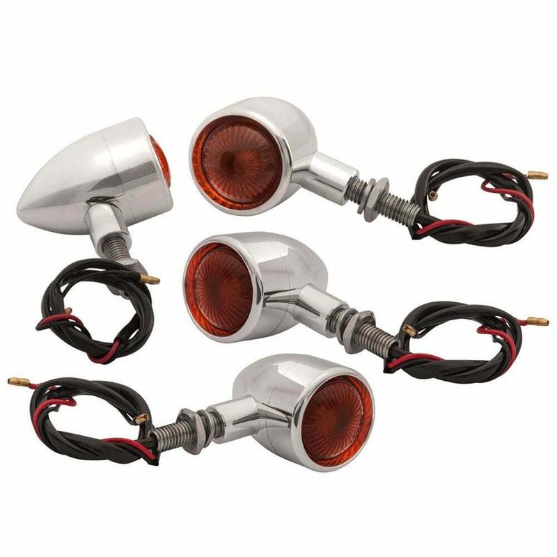 Motone Custom Billet Motorbike Indicator Turn Signals SET OF 4 - Polished