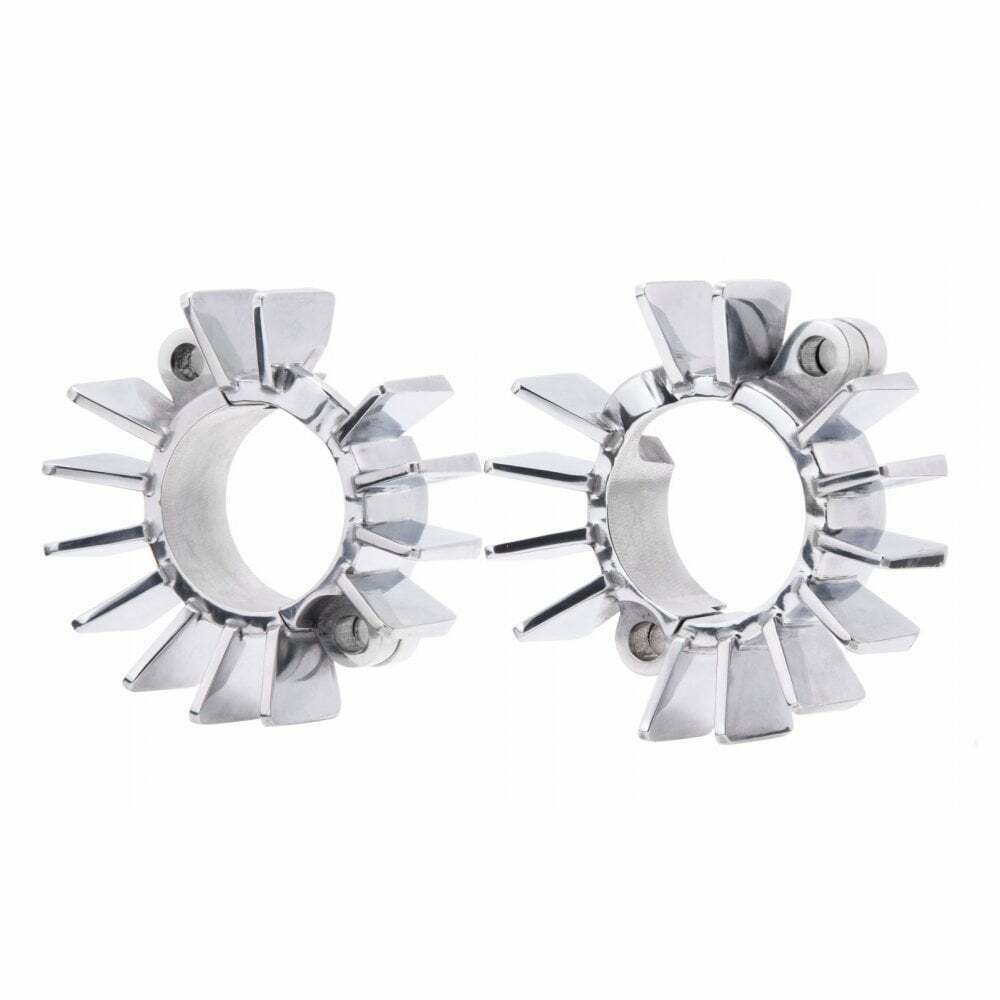 Motone Finned Exhaust Clamps TRIUMPH BONNEVILLE T100 T120 BOBBER STREET TWIN