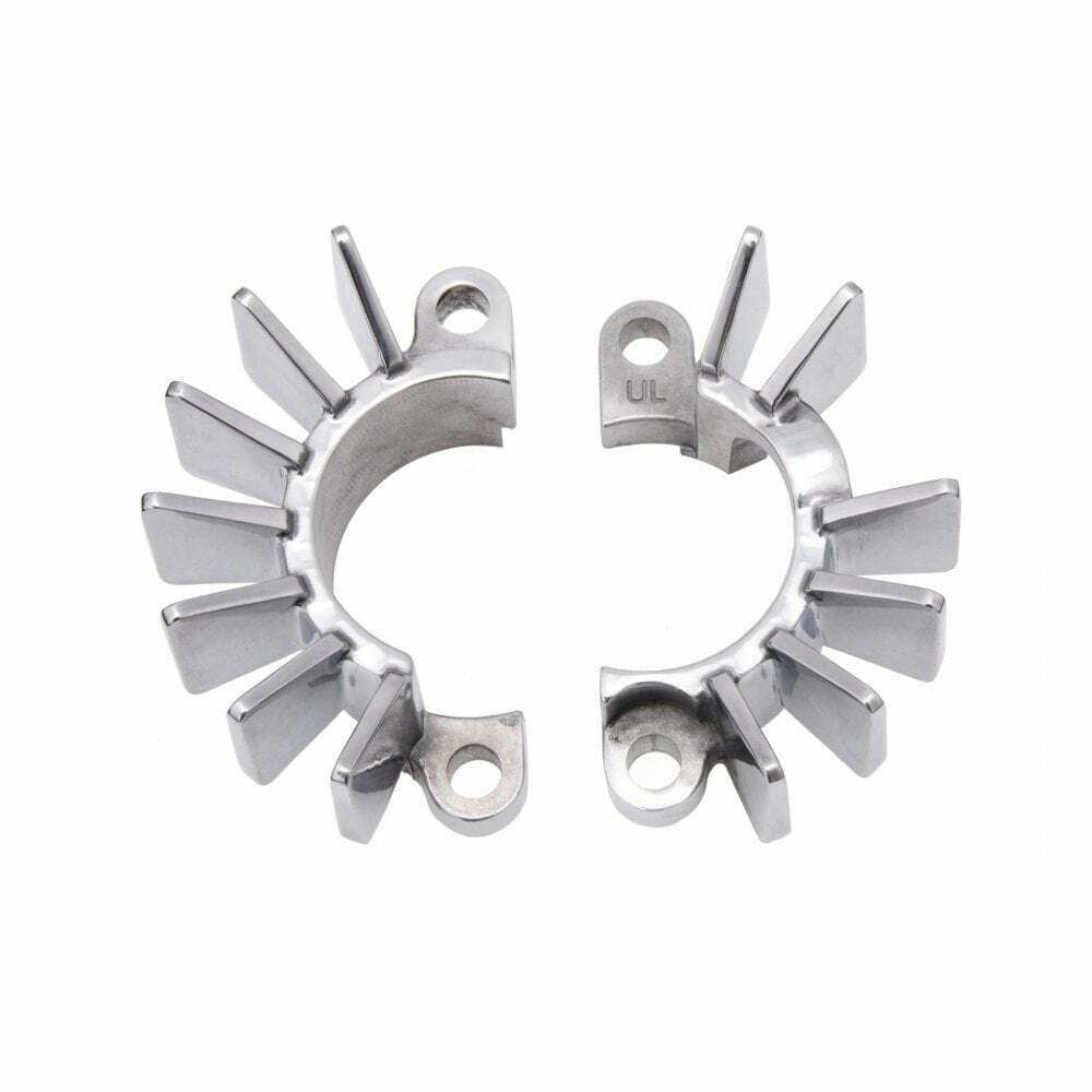 Motone Finned Exhaust Clamps TRIUMPH BONNEVILLE T100 T120 BOBBER STREET TWIN