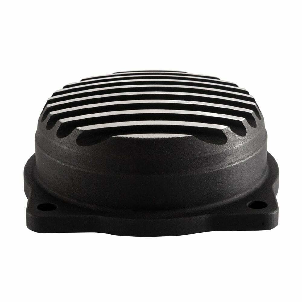 MOTONE HARLEY DAVIDSON CUSTOM CNC CV FINNED CARB TOP LID - CONTRAST CUT - BLACK