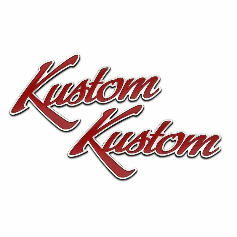 Motone Kustom Hot Rod Motorcycle Fuel Tank Side Panel Emblem Set - Billet - Pair