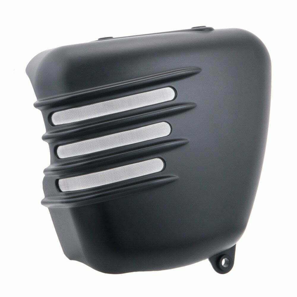 Motone Ribbed Side Panel LEFT Matte Black - Triumph Bonneville Scrambler