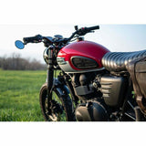Motone Ribbed Side Panel LEFT Matte Black - Triumph Bonneville Scrambler