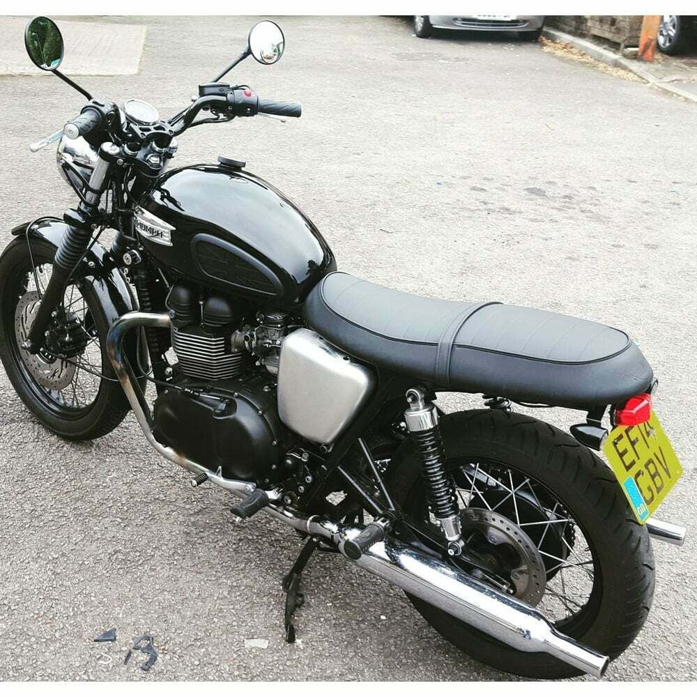 Motone Side Panel Set - Brushed Aluminium - Triumph Bonneville T100 SE Thruxton