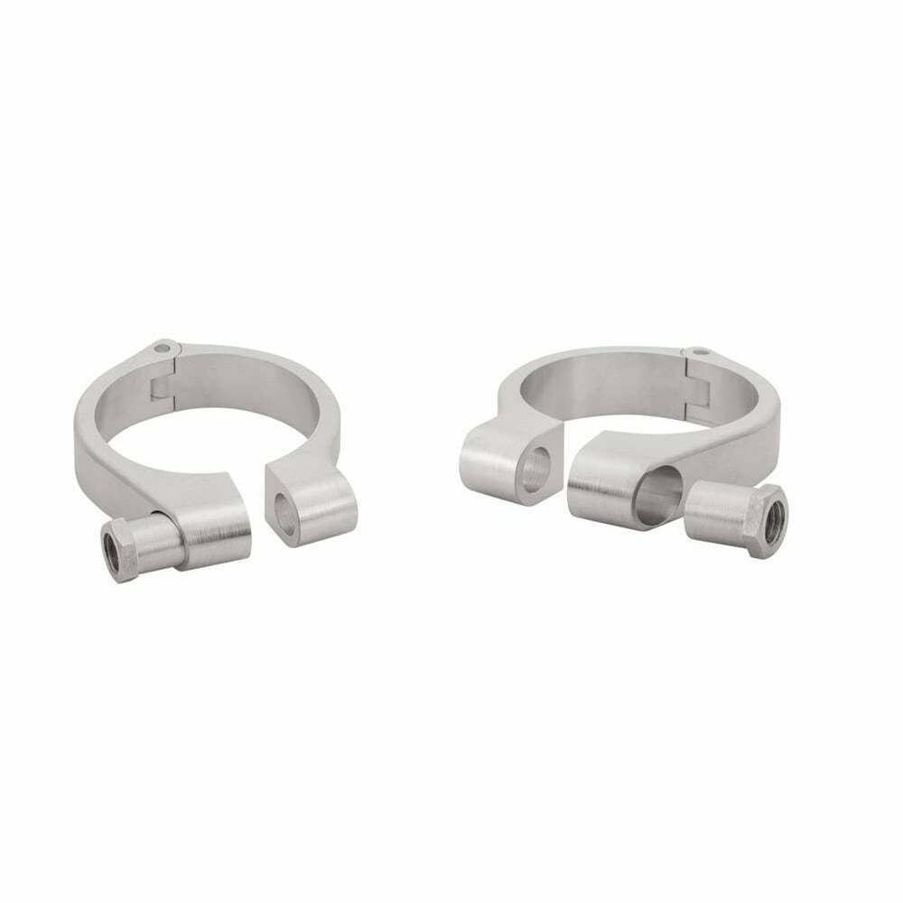 Motone Motorbike Brushed Fork Indicator Turn Signal Bracket Clamps Pair 39mm