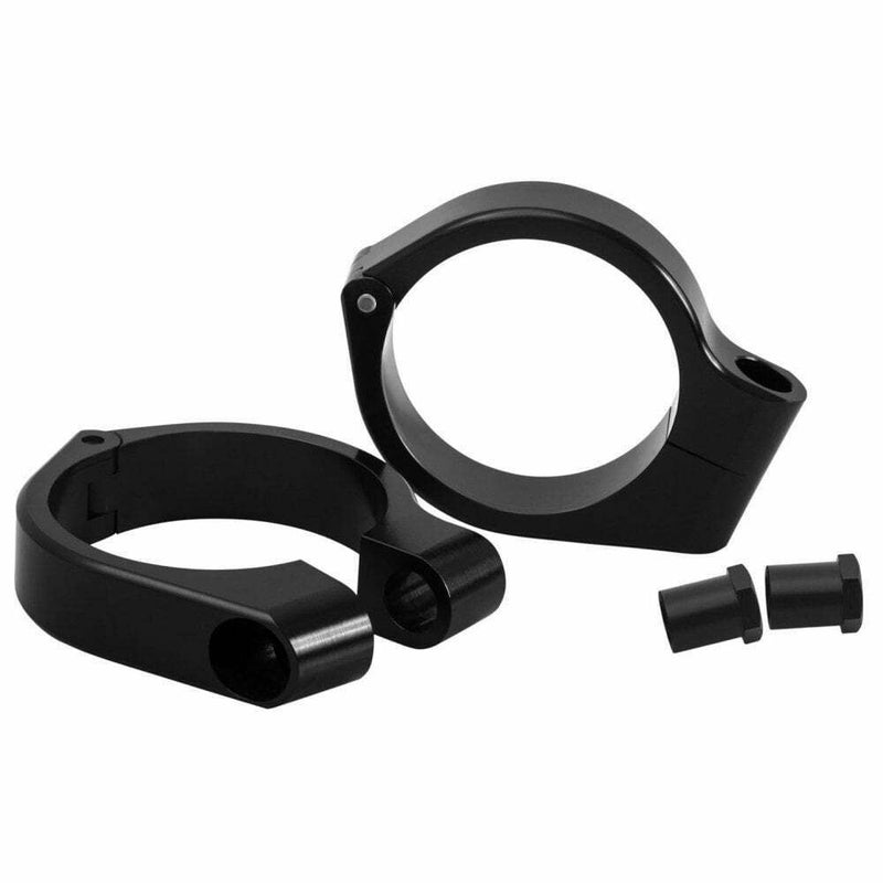 Motone Fork Indicator Turn Signal Bracket Clamps Pair 47mm Triumph Bobber Black