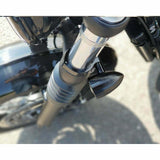 Motone Fork Indicator Turn Signal Bracket Clamps Pair 47mm Triumph Bobber Black