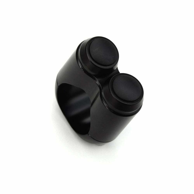 MOTONE DUAL MICRO SWITCH BUTTON MOTORBIKE - 22MM 7/8" HANDLEBAR - BLACK CUSTOM