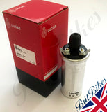 Genuine Lucas 12V Ignition Coil. As fitted to all Triumph, BSA and Norton models (1968-)