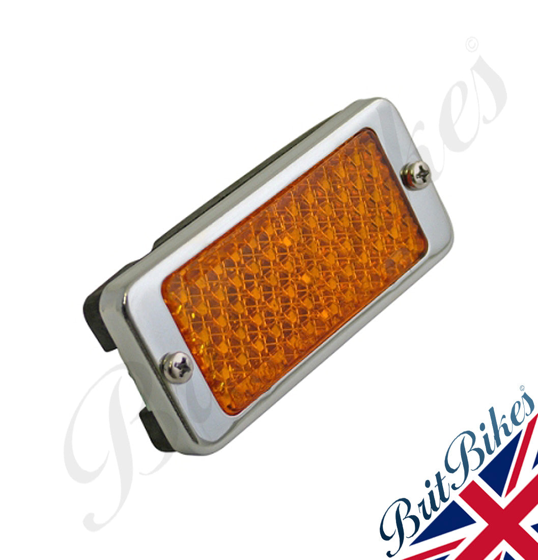 LUCAS STYLE RER22 AMBER REFLECTOR - BSA TRIUMPH LU57160 19-1338 19-1119