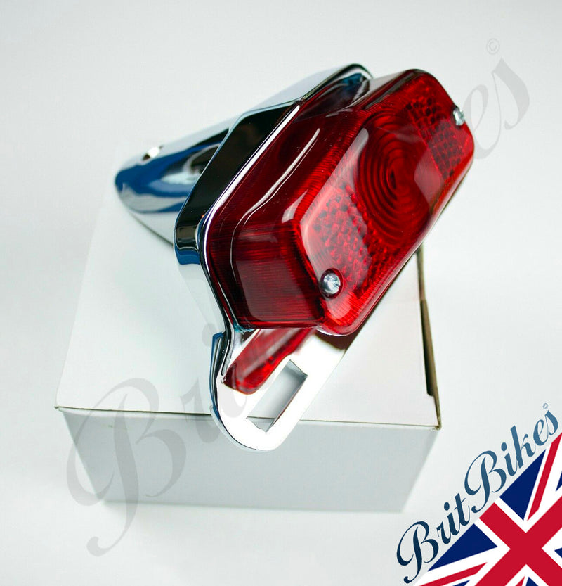 MOTORBIKE REAR LAMP LUCAS 564 STYLE & ALLOY MOUNTING BRACKET TRIUMPH CAFE RACER