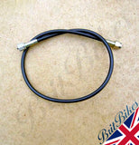 TACHO CABLE - BSA  To fit C25/B44 Enduro/B44 Roadster (1966 on), A50W/RS/A65L/A65T/A65 Spitfire/Hornet (1964 on), A65/Firebird (1970 on).