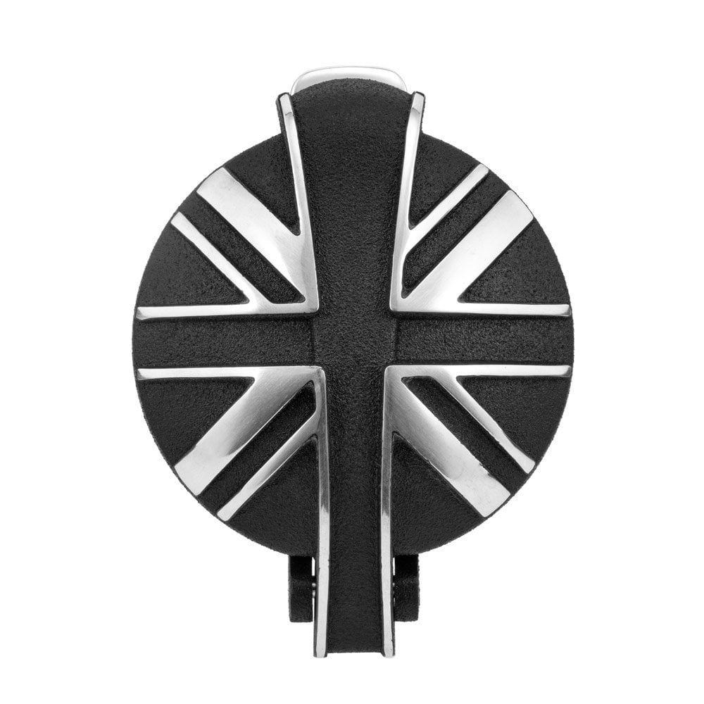 MOTONE BLACK UNION JACK MONZA FUEL PETROL TANK CAP KIT FOR TRIUMPH & HARLEY