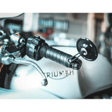 MOTONE GEMINI BLACK CONTRAST BAR END HANDLEBAR CAP COVERS FINISHERS TRIUMPH ETC