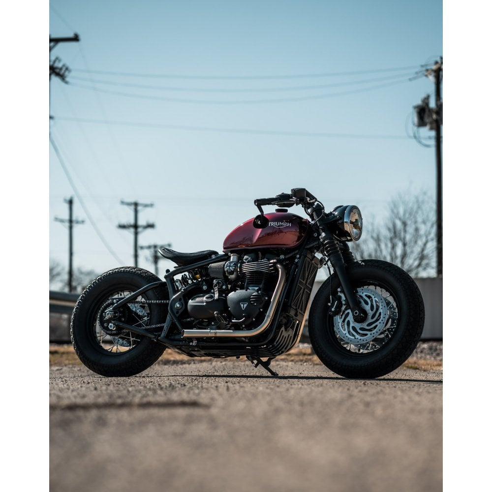 MOTONE DEFENDER MKII TRIUMPH BOBBER - QUALITY SUMP GUARD PLATE - BLACK