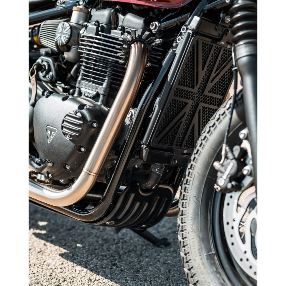 MOTONE DEFENDER MKII TRIUMPH BOBBER - QUALITY SUMP GUARD PLATE - BLACK