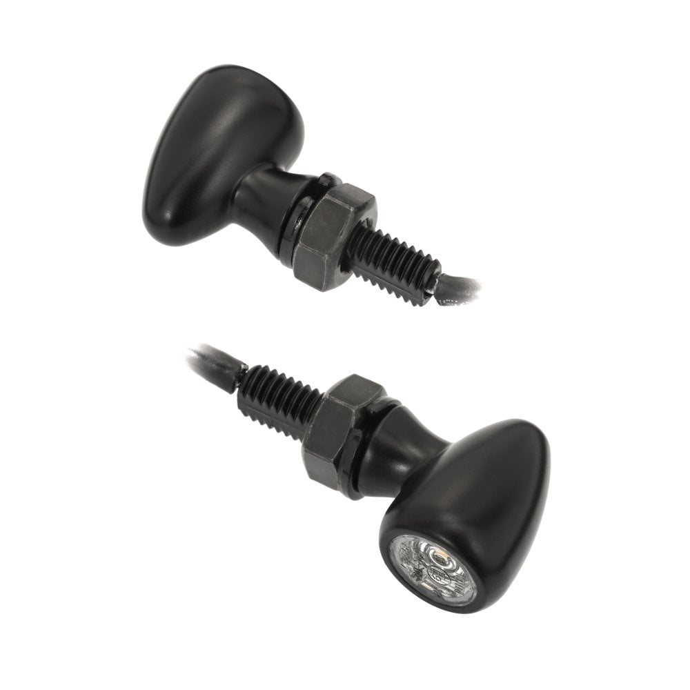 MOTONE PICO MOTORBIKE LED INDICATOR TURN SIGNALS - PAIR BLACK M8