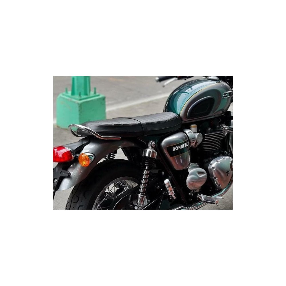 MOTONE PASSENGER GRAB RAIL - TRIUMPH STREET TWIN SCRAMBLER T100 T120 POLISHED