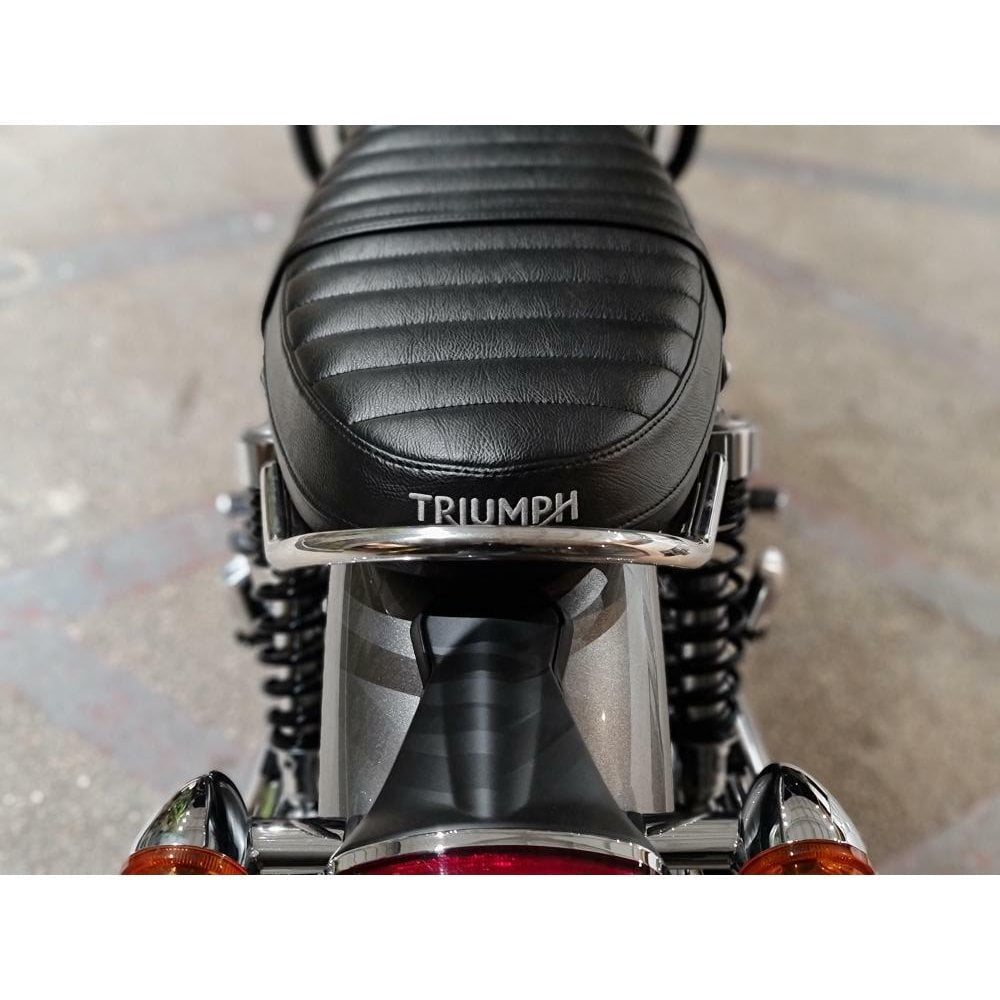 MOTONE PASSENGER GRAB RAIL - TRIUMPH STREET TWIN SCRAMBLER T100 T120 POLISHED