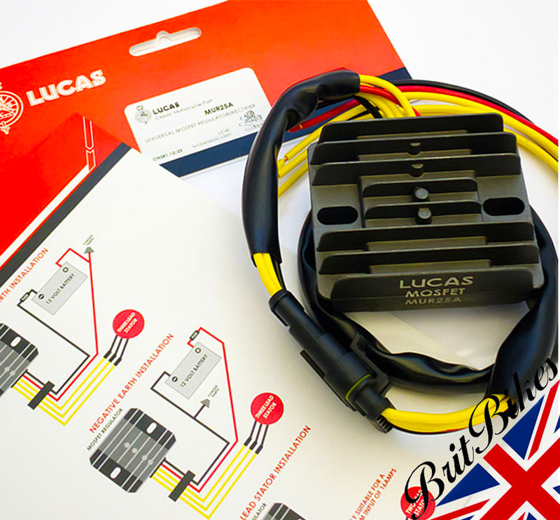 LUCAS UNIVERSAL 12V MOSFET RECTIFIER REGULATOR SINGLE OR 3 PHASE STATOR