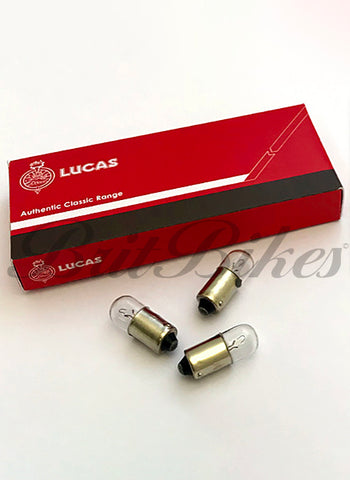 GENUINE LUCAS CLASSIC MOTORCYCLE PILOT LIGHT BULB 6V 4W BA9S - LLB293