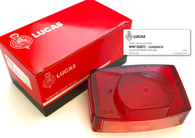 GENUINE LUCAS L917 REAR LAMP LENS BSA NORTON TRIUMPH 54584930 06-8058 99-1257