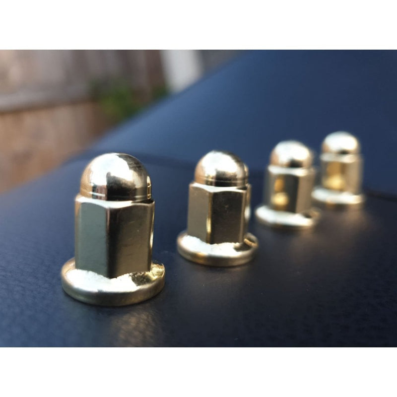 MOTONE MAGNUM FORCE BRASS EXHAUST CLAMP NUTS SET OF 4 TRIUMPH T100 T120 BOBBER