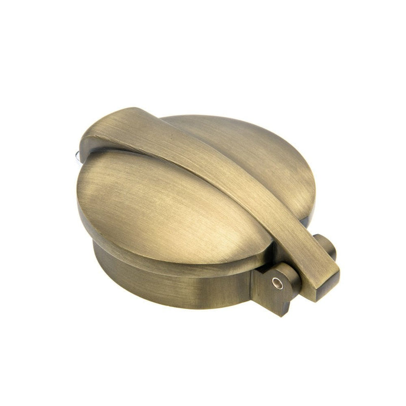 Motone Monza Flip Up Gas Tank Cap 2.5"/62mm Brass Triumph and Harley Davidson