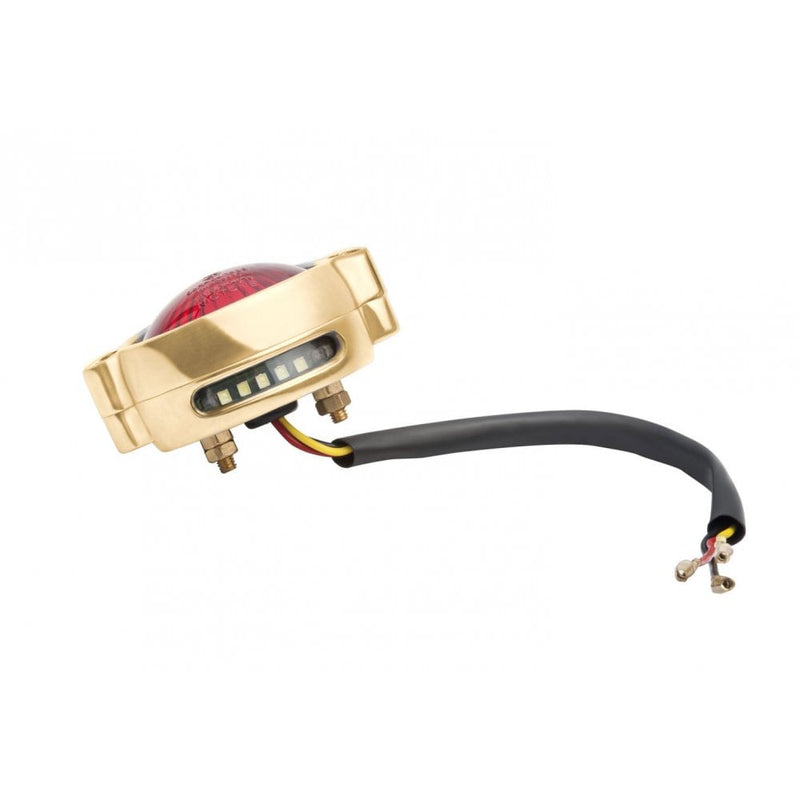 Motone Eldorado Motorbike Tail Light - LED - Solid Brass - Cafe Racer Bobber