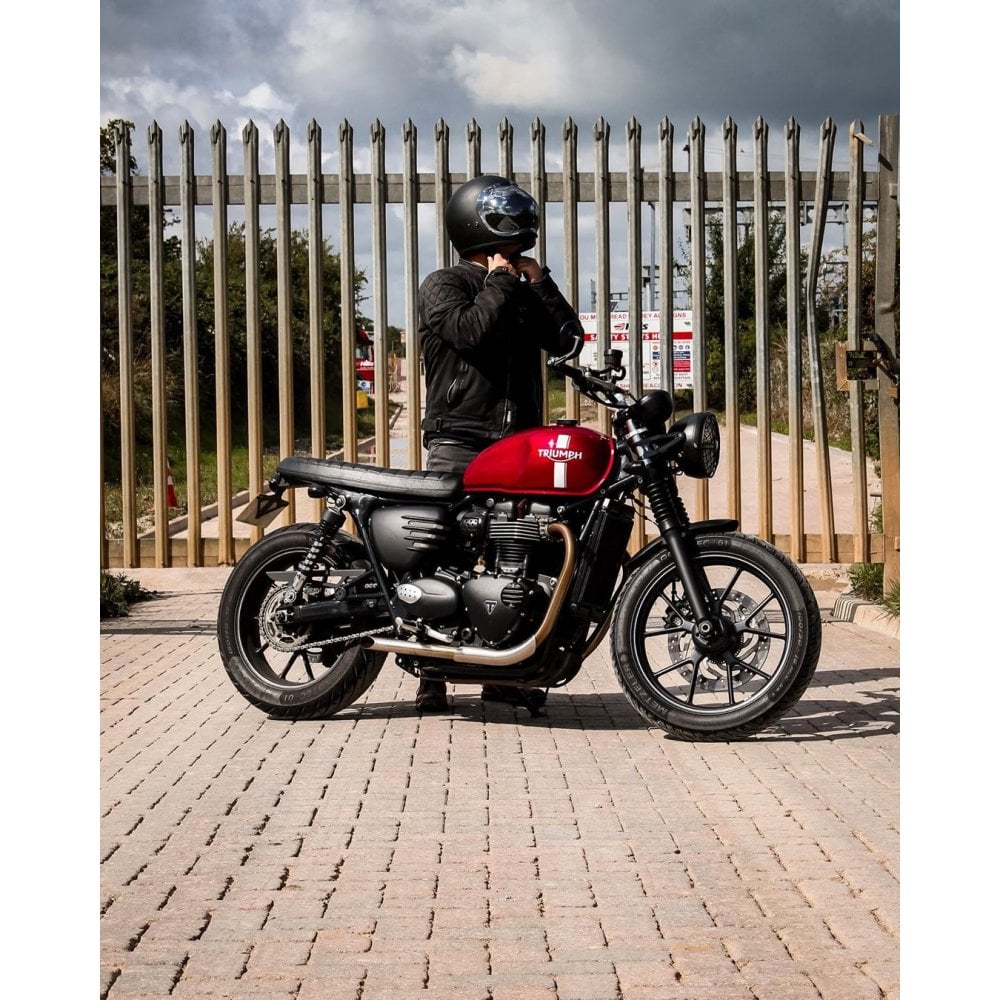 MOTONE TRIUMPH STREET TWIN CUP - CUSTOM RIBBED SIDE PANELS - MATTE BLACK