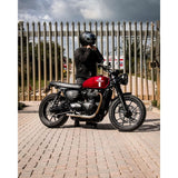 MOTONE TRIUMPH STREET TWIN CUP - CUSTOM RIBBED SIDE PANELS - MATTE BLACK