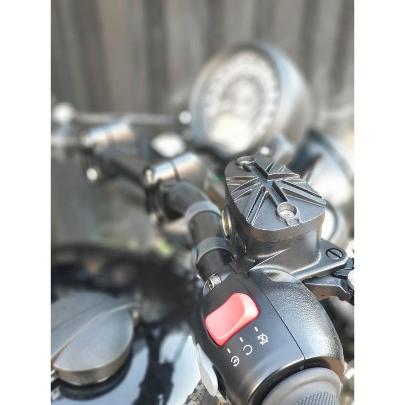Motone Disc Brake Reservoir Master Cylinder Cap Black Triumph Bonneville Bobber