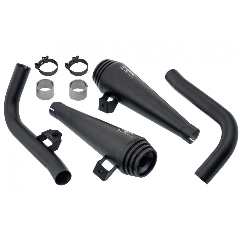 Motone Saturn V - Exhaust System - Triumph Bobber, Speedmaster - Black
