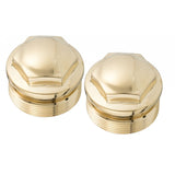 MOTONE THE GUVNORS BRASS FORK TOP NUTS CAPS PAIR TRIUMPH BONNEVILLE SE SCRAMBLER