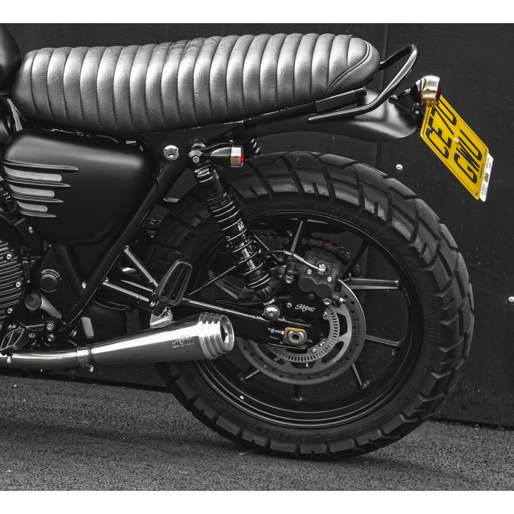 MOTONE PASSENGER GRAB RAIL - TRIUMPH STREET TWIN SCRAMBLER T100 T120 BLACK