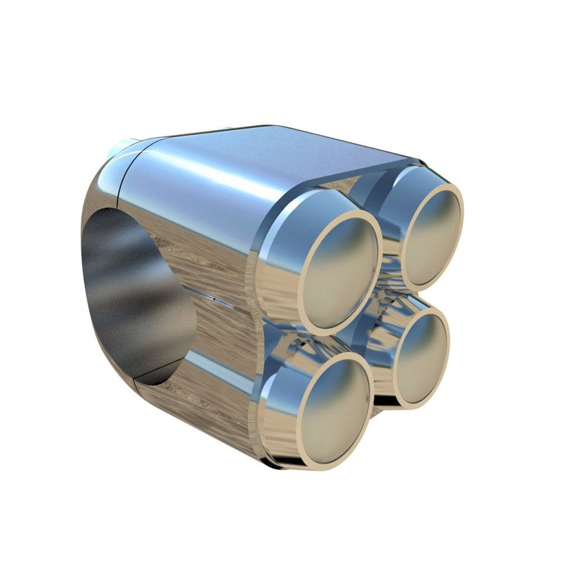 Motone The Quad Micro Switch Button Housing - One Inch Handlebar - Chrome