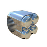 Motone The Quad Micro Switch Button Housing - 22mm 7/8" Handlebar - Chrome