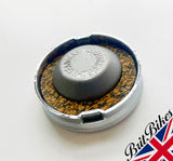 OEM CEANDESS CHROME 2" FUEL OIL CAP NO VENT HOLE - BSA TRIUMPH NORTON 82-3216