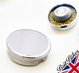 OEM CEANDESS CHROME 2" FUEL OIL CAP NO VENT HOLE - BSA TRIUMPH NORTON 82-3216