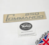 GENUINE NORTON COMMANDO 850 SIDE PANEL COVER DECAL STICKER BLACK 06-5096