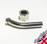 45 DEGREE 5/16" 8MM HOSE ELBOW FUEL OIL PIPE SPIGOT AND 1/4 NUT 82-3353
