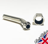 45 DEGREE 5/16" 8MM HOSE ELBOW FUEL OIL PIPE SPIGOT AND 1/4 NUT 82-3353