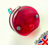 REAR LAMP - BSA - WIPAC S446 STYLE REAR LIGHT WITH TWIN FILAMENT BULB