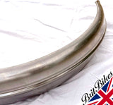 MOTORBIKE UNIVERSAL 5" FRONT RIBBED STEEL MUDGUARD 125MM X 810MM RAW STEEL