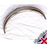 MOTORBIKE UNIVERSAL 5" FRONT RIBBED STEEL MUDGUARD 125MM X 810MM RAW STEEL