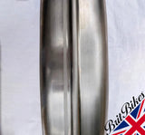 MOTORBIKE UNIVERSAL 5" FRONT RIBBED STEEL MUDGUARD 125MM X 810MM RAW STEEL
